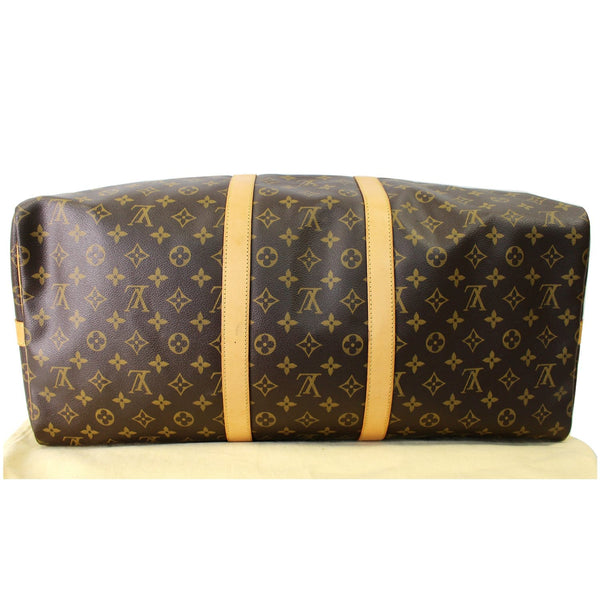 LOUIS VUITTON Keepall 55 Bandouliere Monogram Canvas Travel Bag Brown