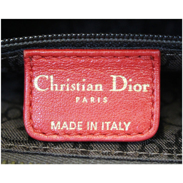 CHRISTIAN DIOR Plisse Pleated Leather Hobo Bag Red-US