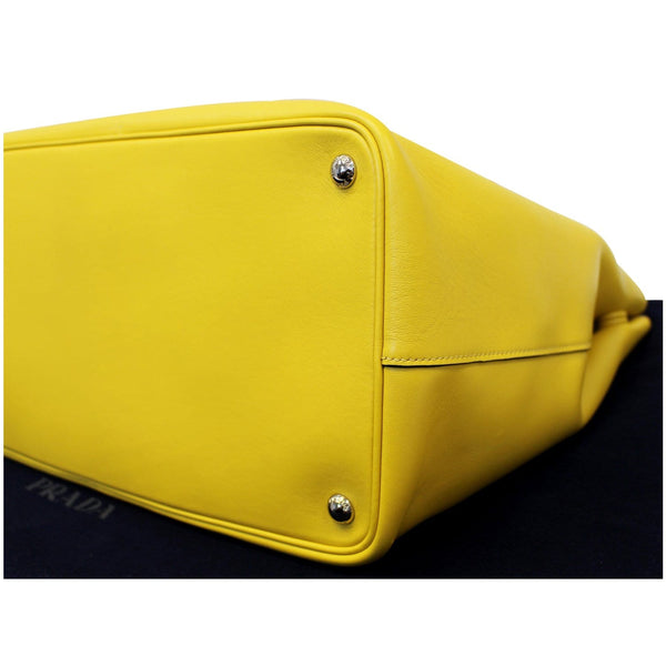Prada Tote Bag Calfskin Buckle Tote Bag Yellow City - Right View