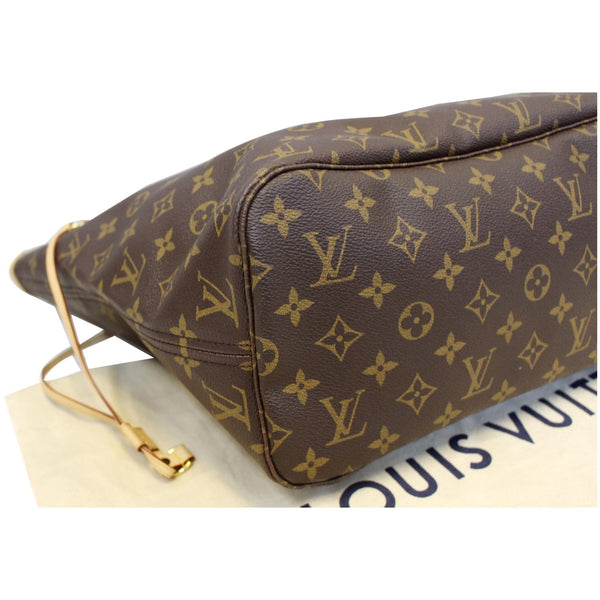LOUIS VUITTON Neverfull MM Monogram Canvas Tote Shoulder Bag Brown