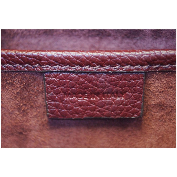 CELINE Nano Luggage Calfskin Leather Shoulder Bag Light Burgundy