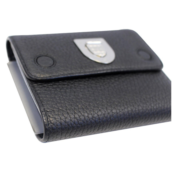 Christian Dior Noir Black Leather Wallet-US