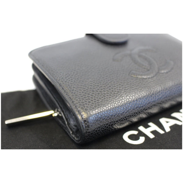 CHANEL CC Caviar Leather Bifold Wallet Black-US