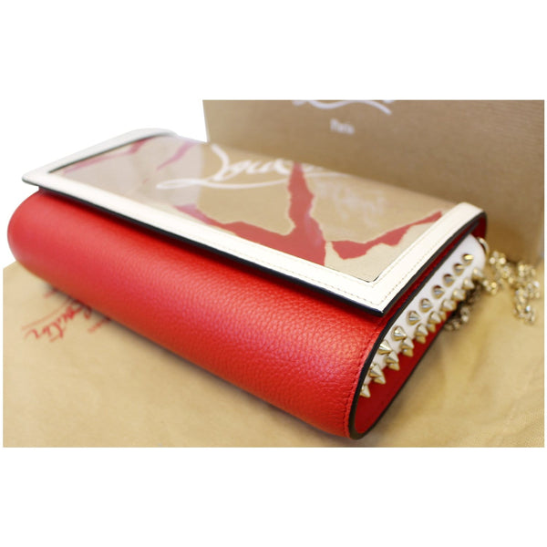 Christian Louboutin Paloma Kraft Loubi Clutch Crossbody Bag-US