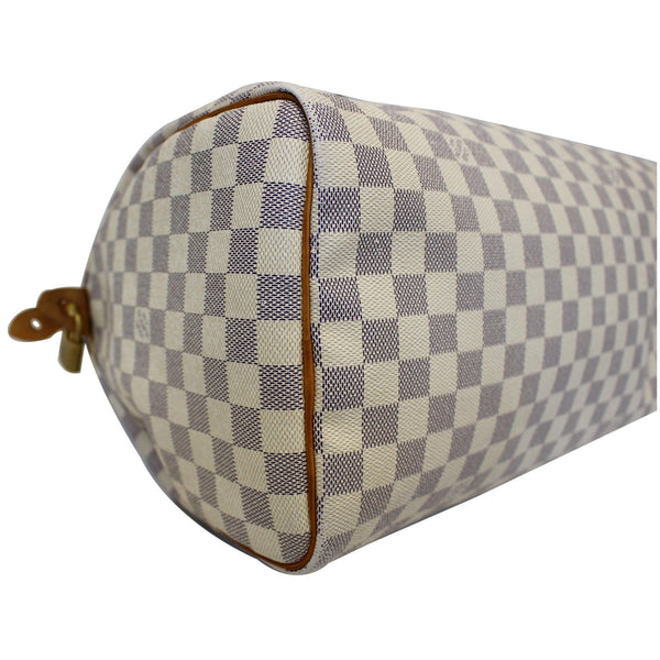 LOUIS VUITTON Speedy 30 Damier Azur Satchel Bag White