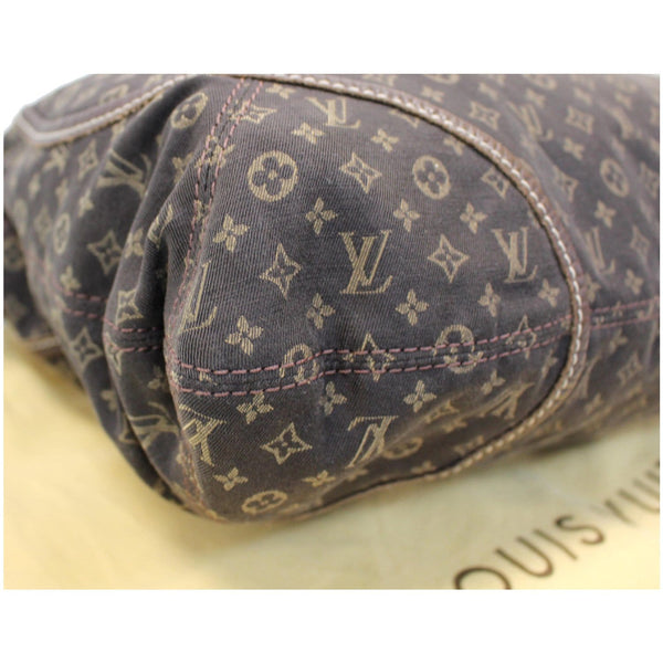LOUIS VUITTON Manon MM Mini Lin Monogram Hobo Bag Black
