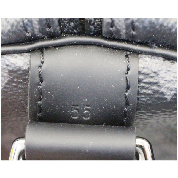 LOUIS VUITTON Keepall 55 Bandouliere Monogram Eclipse Travel Bag Black/Grey