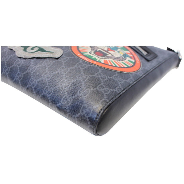 GUCCI Night Courrier GG Supreme Messenger Crossbody Bag Black/Grey