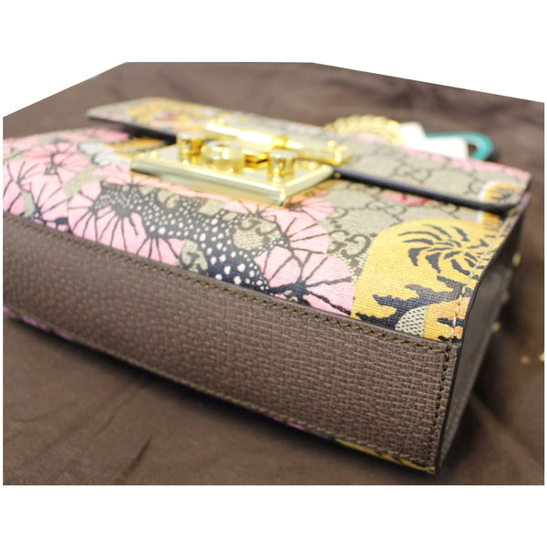 GUCCI Bengal Small Padlock GG Supreme Monogram Print Shoulder Bag 409487-US