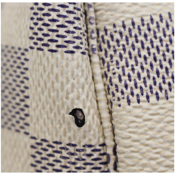 LOUIS VUITTON Neverfull MM Damier Azur Tote Shoulder Bag White