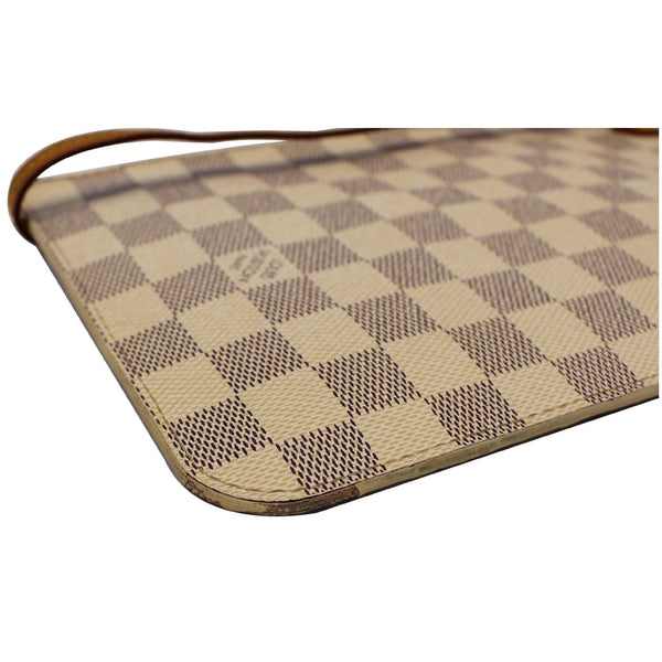 LOUIS VUITTON Pochette Wristlet Pouch Damier Azur Neverfull MM/GM Rose Ballerine