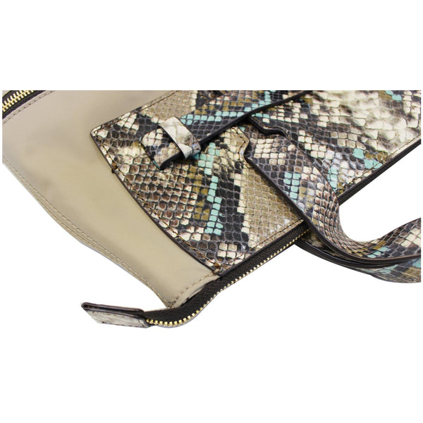 Henri Bendel Jetsetter Snake Convertible Backpack Brown