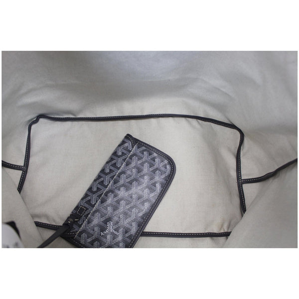 GOYARD Goyardine Saint Louis GM Tote Shoulder Bag Black