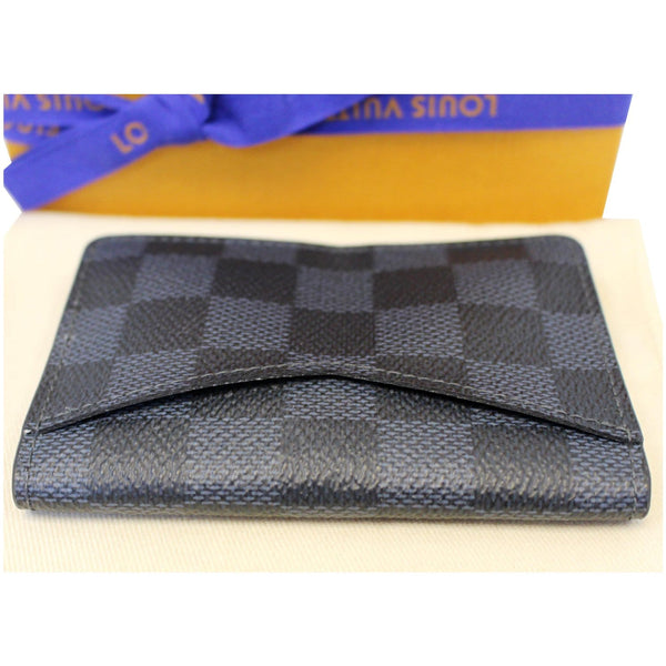 LOUIS VUITTON Pocket Organizer Damier Cobalt Canvas Card Case Navy Blue