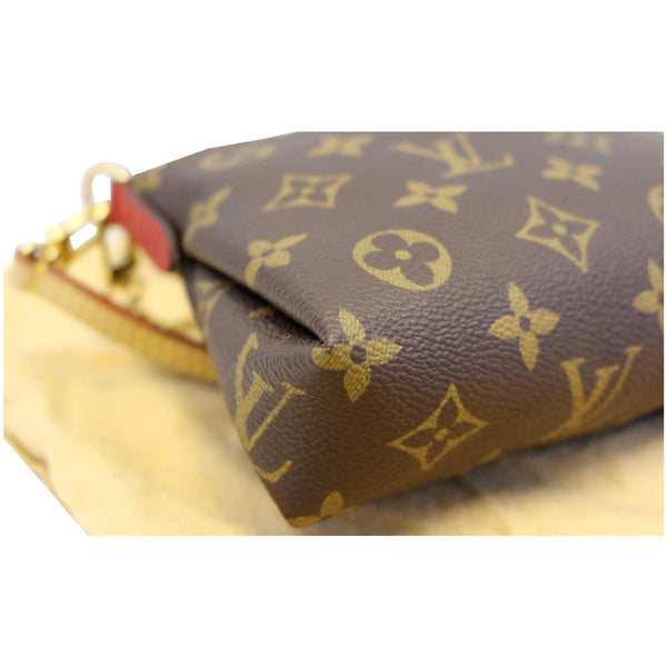 LOUIS VUITTON Pallas Monogram Canvas Clutch Crossbody Bag Brown