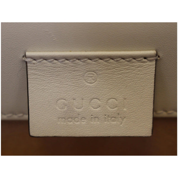 GUCCI Super Mini Sylvie Calfskin Leather Chain Crossbody Bag White