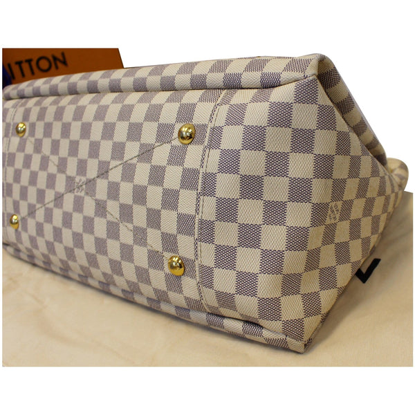 LOUIS VUITTON Artsy MM Damier Azur Shoulder Bag White