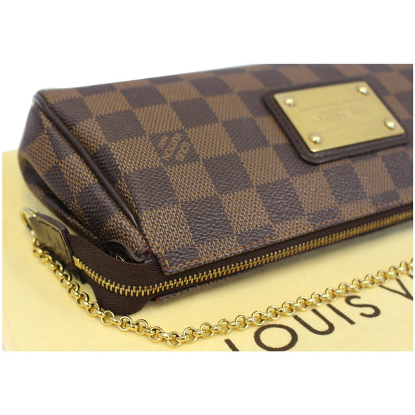 LOUIS VUITTON Pochette Eva Damier Ebene Clutch Bag Brown