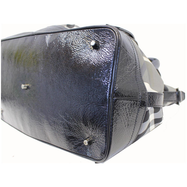 Burberry Lowry Tote Bag Beat Check Nylon - back view