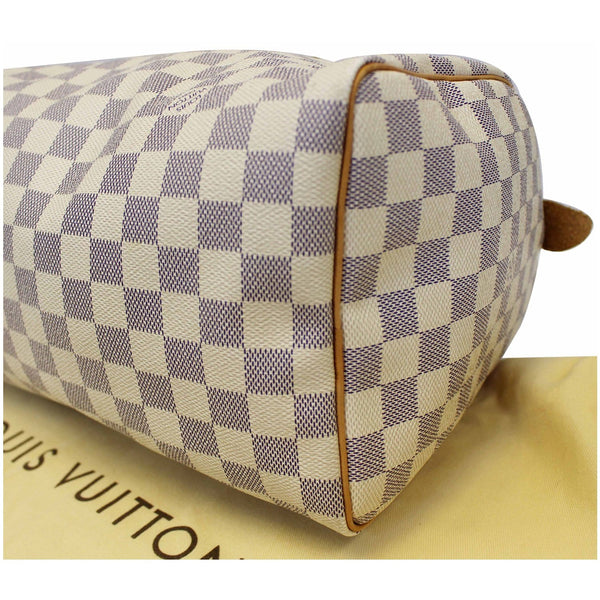 LOUIS VUITTON Speedy 30 Damier Azur Satchel Handbag White-US