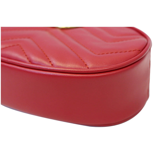 GUCCI GG Marmont Matelasse Leather Belt Bag 476434 Red