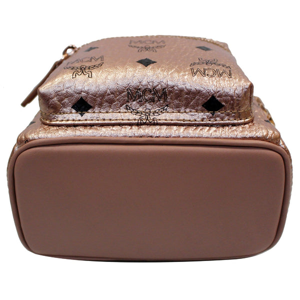 MCM Stark Bebe Boo X Mini Visetos Backpack Bag Gold