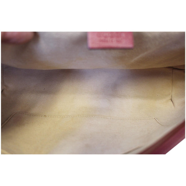 GUCCI GG Marmont Matelasse Leather Shoulder Bag Black/Red 443496