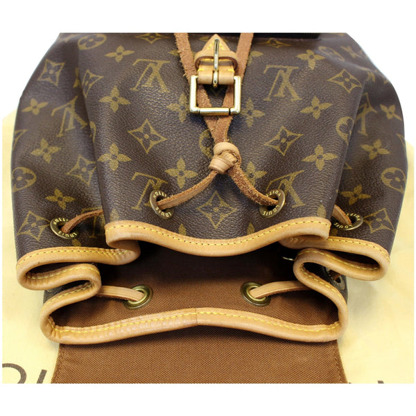 LOUIS VUITTON Montsouris MM Monogram Canvas Backpack Bag Brown