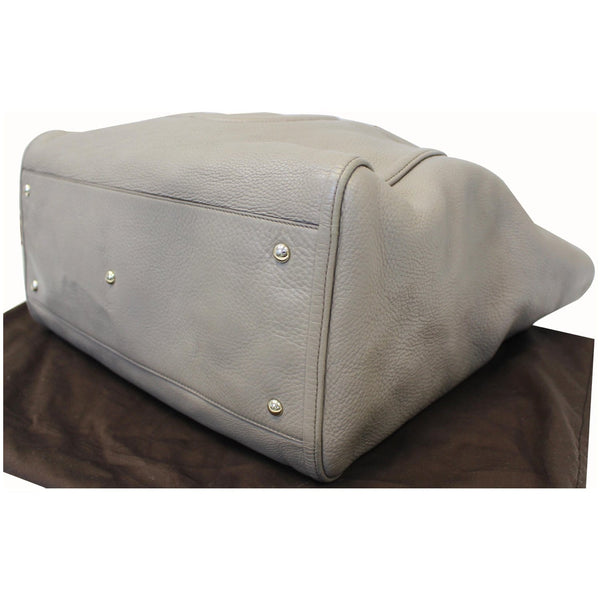 GUCCI Soho Pebbled Leather Large Tote Shoulder Bag Taupe-US