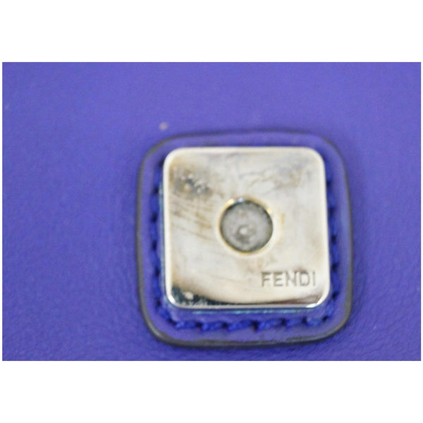 FENDI Baguette Whipstitch Trimmed Leather Shoulder Bag Purple