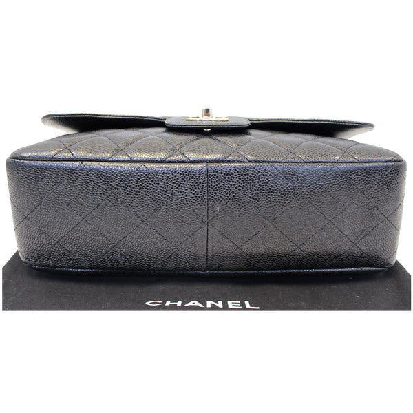 CHANEL Jumbo Classic Single Flap Caviar Leather Shoulder Bag Black-US