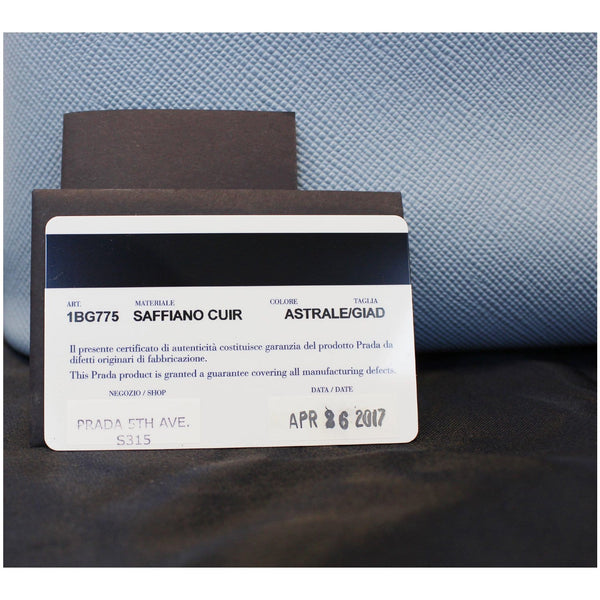 PRADA Lux Saffiano Leather Tote Shoulder Bag Blue-US