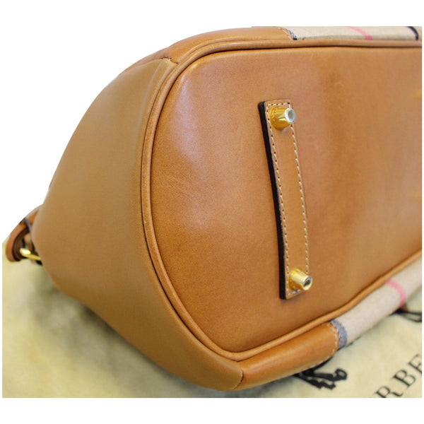 BURBERRY Blaze House Check and Leather Shoulder Bag Brown-US