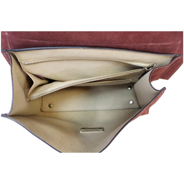 GIVENCHY Medium Shark Suede Leather Satchel Bag Red