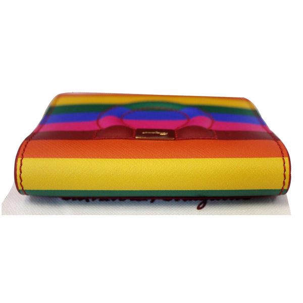 SALVATORE FERRAGAMO Gancini Rainbow Leather Card Case-US