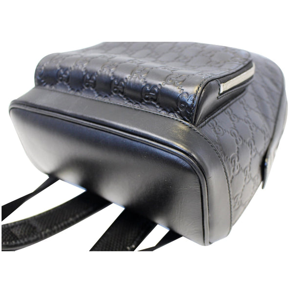 GUCCI Signature Leather Backpack Bag Black-US