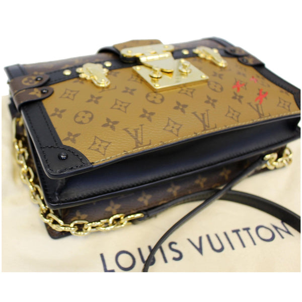 LOUIS VUITTON Trunk Clutch Reverse Monogram Crossbody Bag Brown