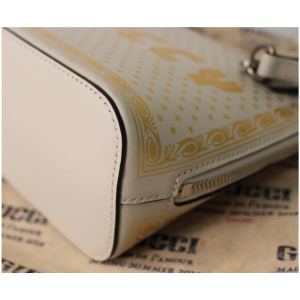 Gucci Moon Steller Guccy Leather Crossbody Bag seams brown