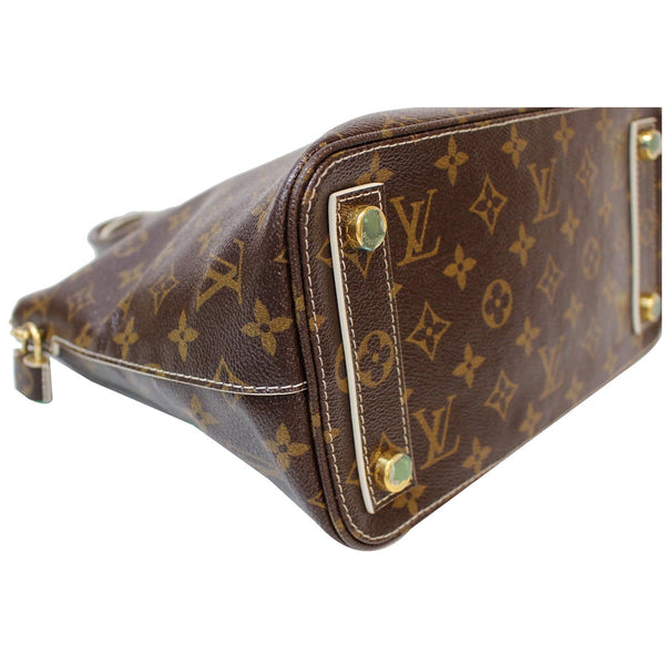 metallic buttons Louis Vuitton Fetish Lockit Crossbody Tote Bag