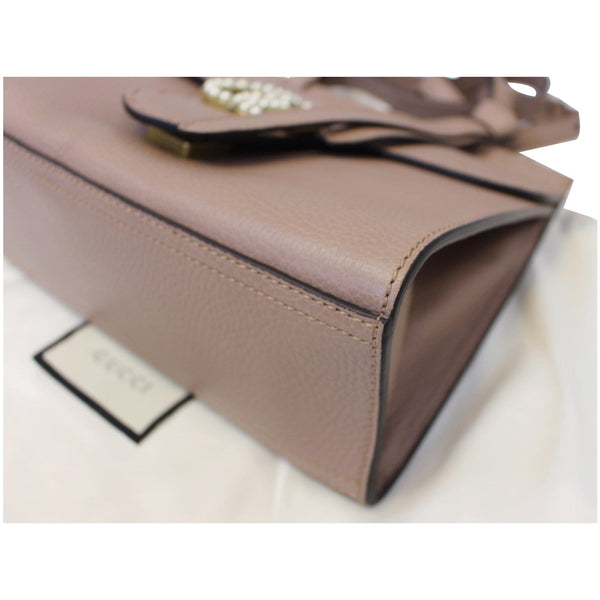 GUCCI GG Marmont Leather Top Handle Shoulder Bag Taupe 442622