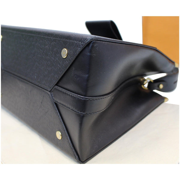 LOUIS VUITTON City Frame Taiga Leather Satchel Bag Black - Last Call