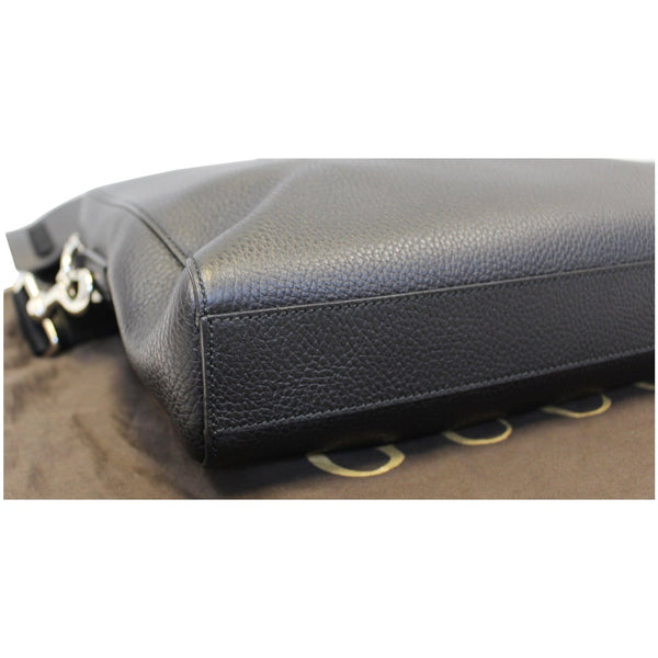 GUCCI Leather Business Briefcase Bag Black 387074-US