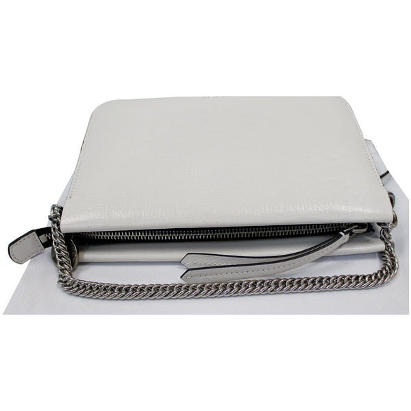 GIVENCHY Cross3 Two Tone Textured Leather Crossbody Bag White - Last Call