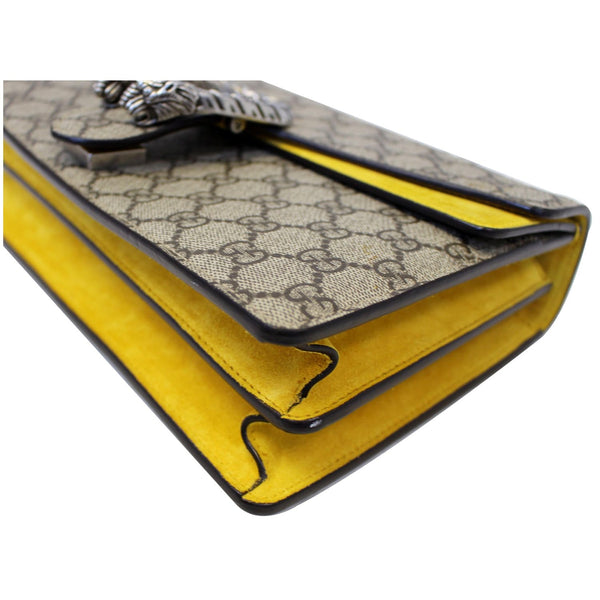 GUCCI Dionysus Small GG Supreme Canvas Shoulder Bag Beige 400249