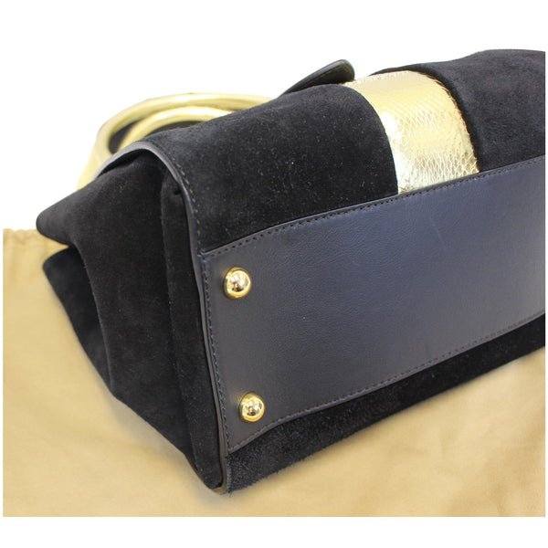 Burberry Tote Bag Leather Suede Snakeskin - Half Bottom