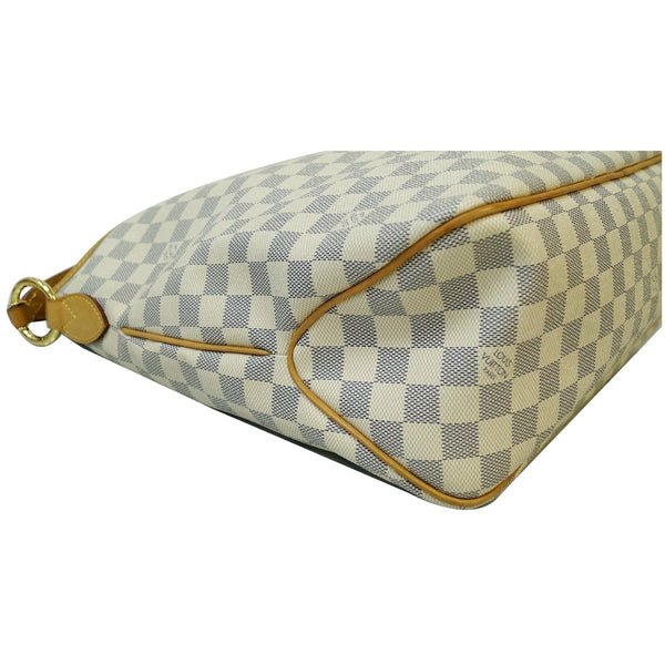 LOUIS VUITTON Delightful MM Damier Azur Hobo Shoulder Bag White