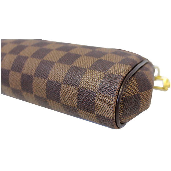 LOUIS VUITTON Pochette Eva Damier Ebene Clutch Crossbody Bag Brown