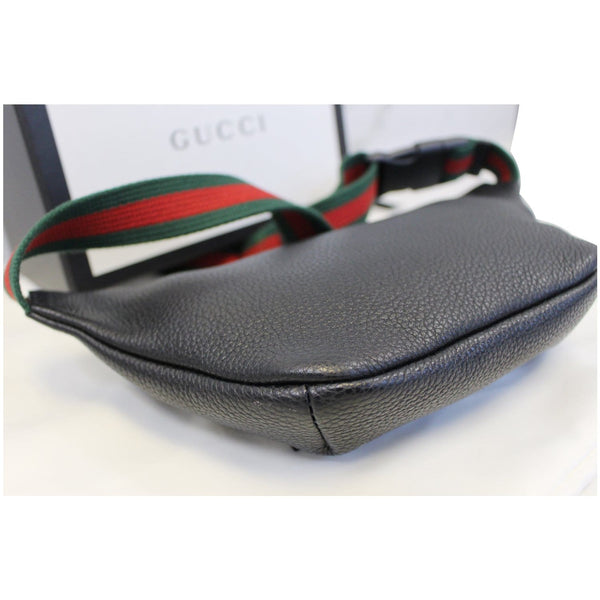 GUCCI Print Leather Black Belt Waist Bum Bag 527792-US