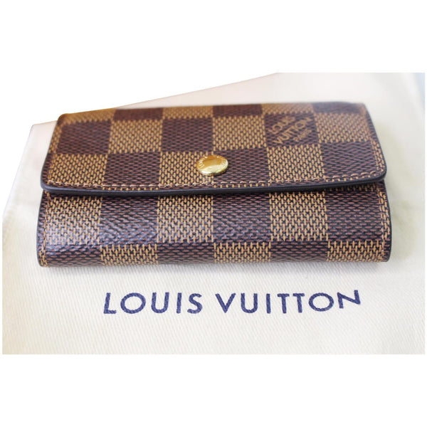 Louis Vuitton Damier Ebene 6 Key Holder Brown front view