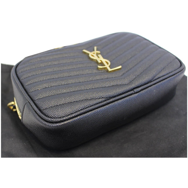 YVES SAINT LAURENT Mini Lou Grain De Poudre Camera Bag Black-US